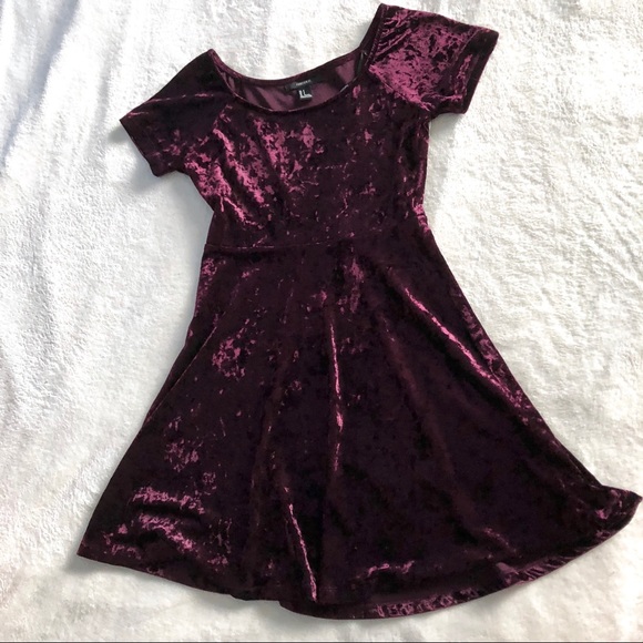 crushed velvet skater dress